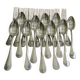 Set of 10 cutlery in silver white metal