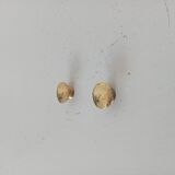 Pair of vintage brass "lens" knobs/furniture handles