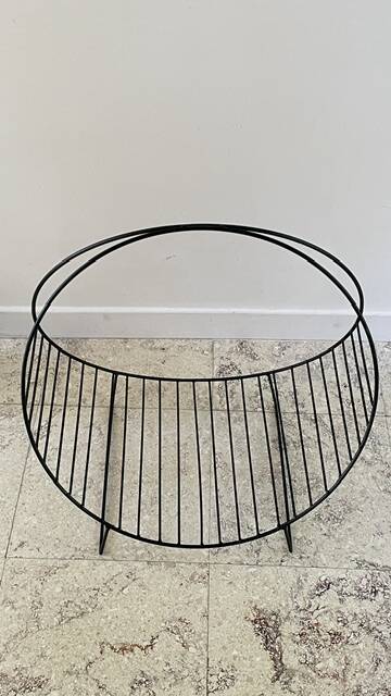 Magazine rack vintage log holder