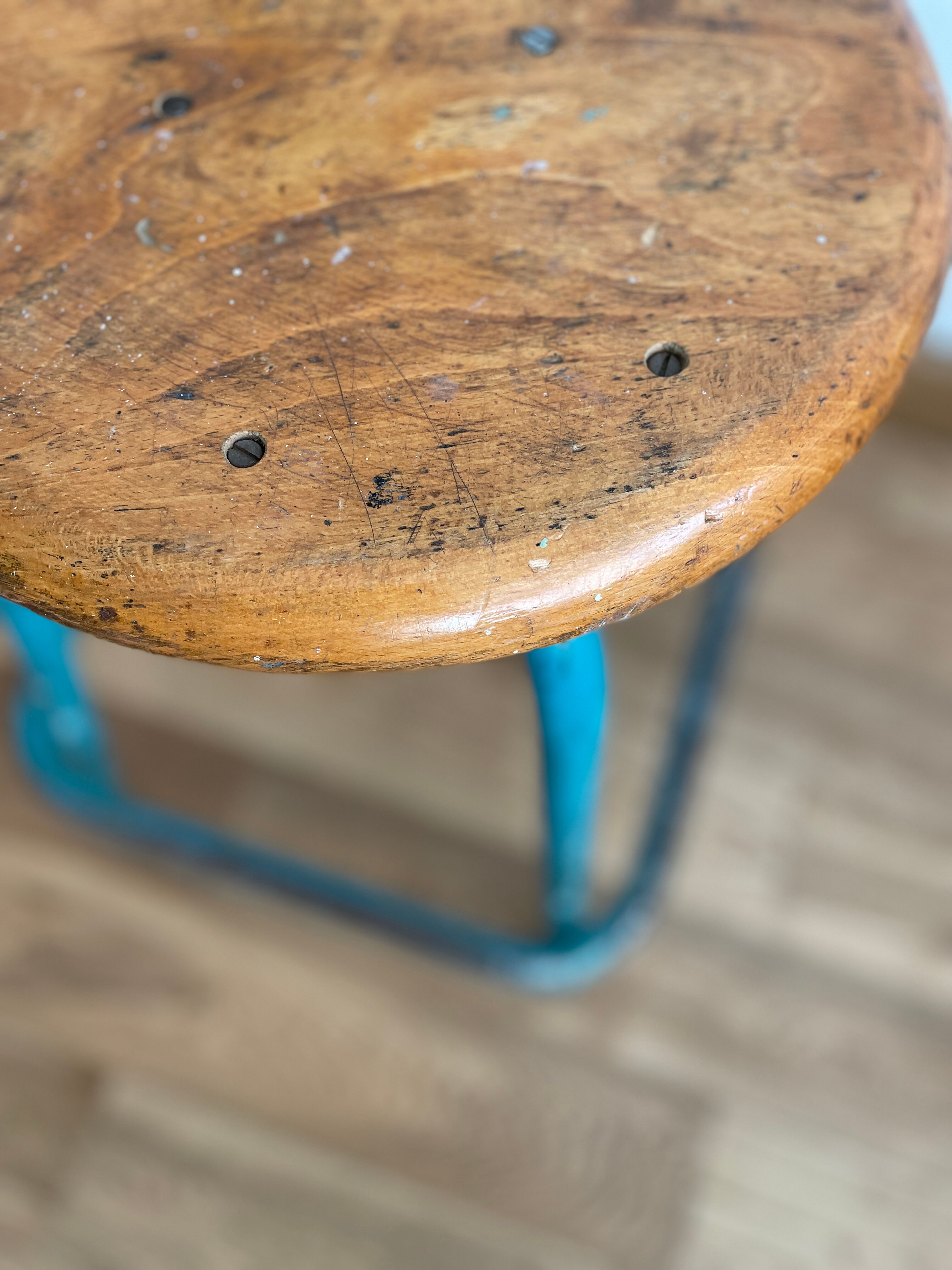 Swivel workshop high chair, vintage