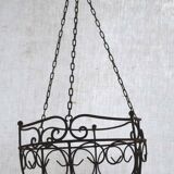 planter suspension wrought iron
