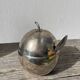 English silver plated apple sugar bowl