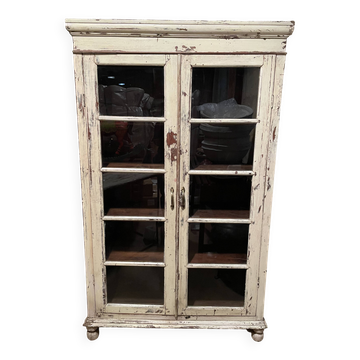 Beige lacquered teak sideboard