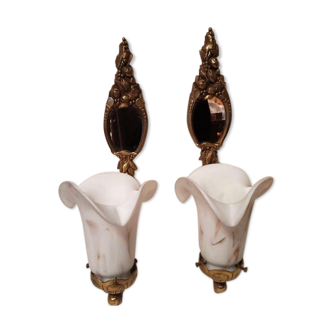 Lot 2 Vintage Wall Lamps