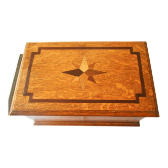 Old marquetry and bordered box