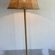 Teak base with raffia and a big papercord lampshade