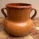 Old pot with handles in glazed Provençal pottery