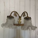 Paire d'appliques tulipe