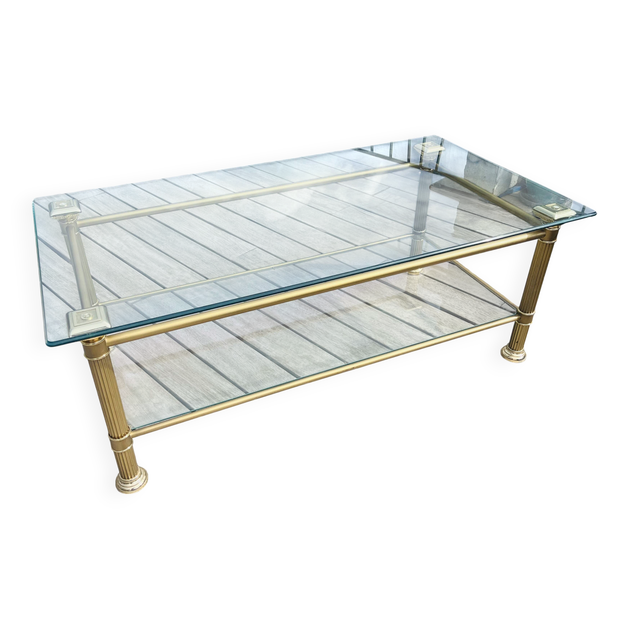 Table basse vintage années 70 – Hollywood Regency