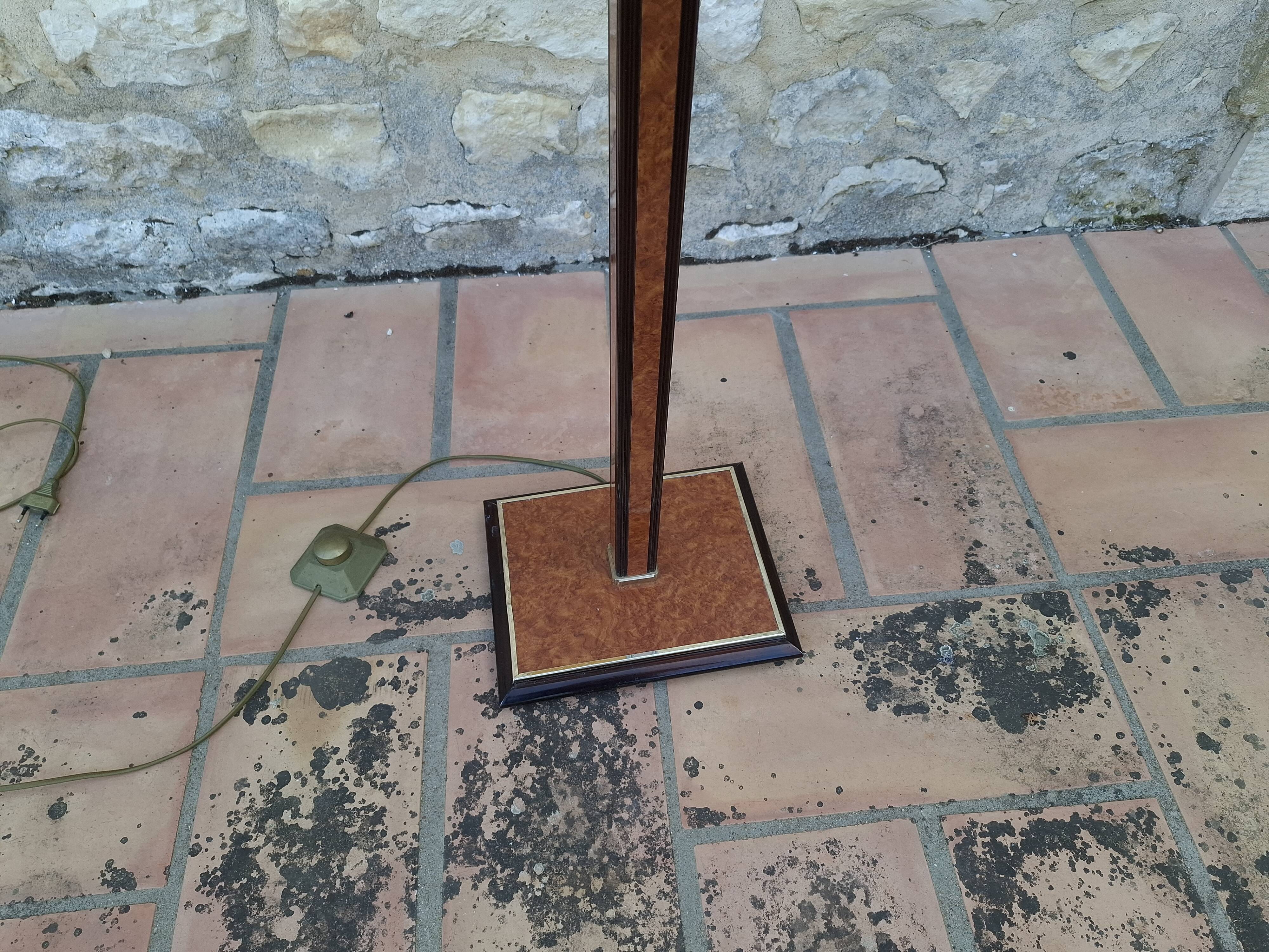 Floor lamp, vintage 80's reading light in elm burrier style, designed by robert de schuytener