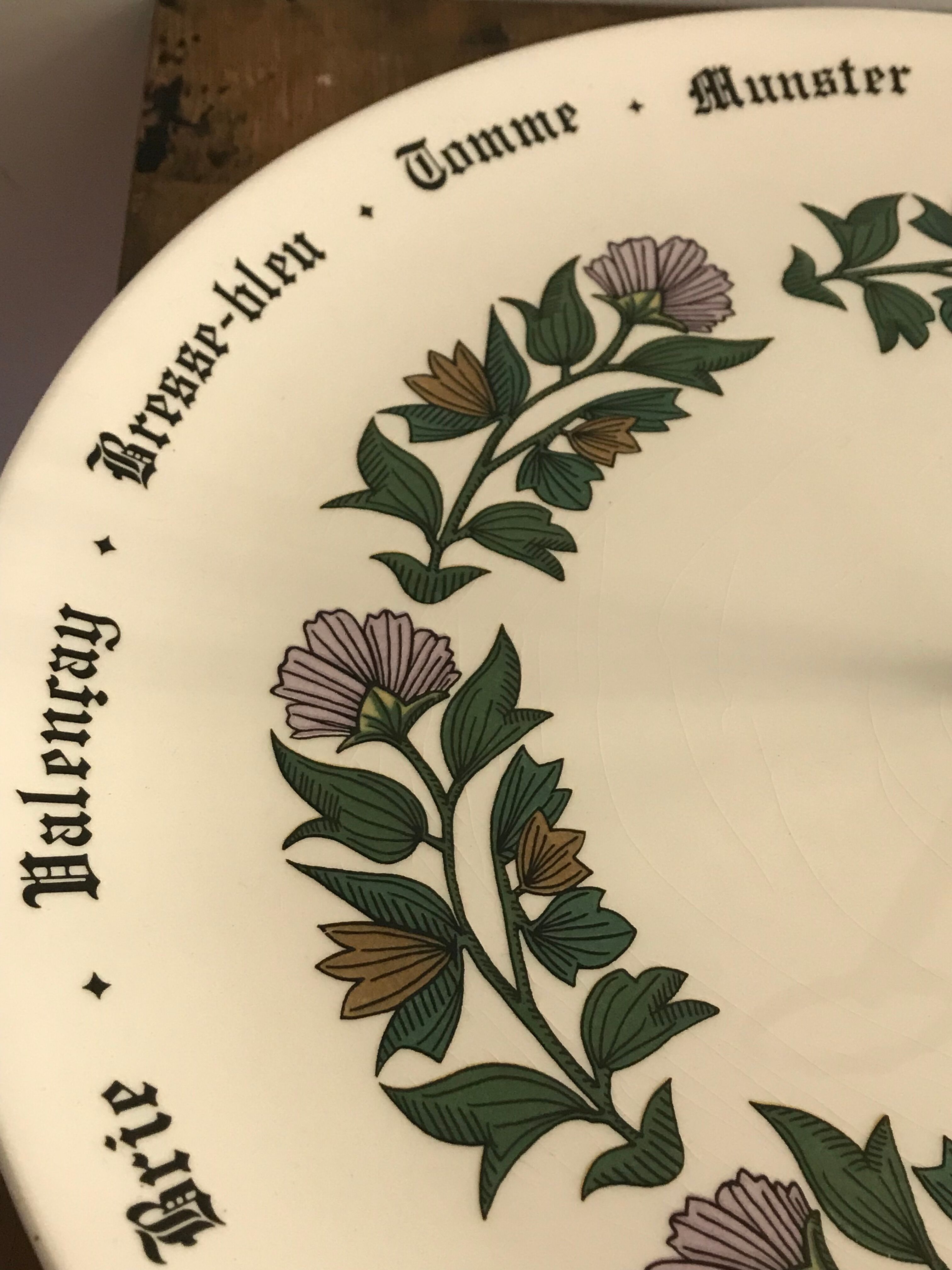 Gien 1970 earthenware cheese platter