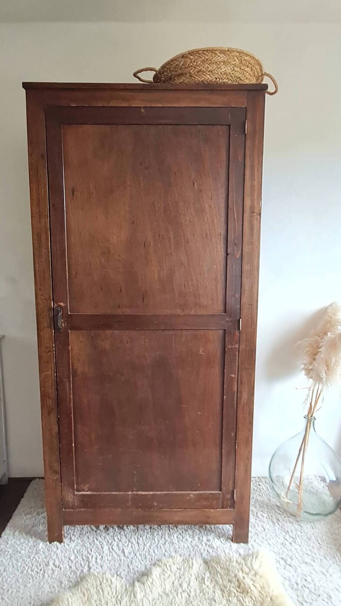 Antique Parisian wardrobe with one door.