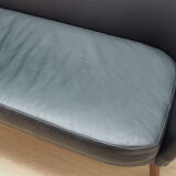 Sofa black leather, Danish design, 70's