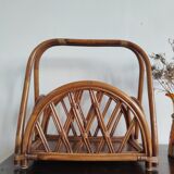 Rattan magazine holder