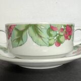 3 porcelain bowls + saucers
