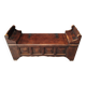 Wooden bench, chestnut chest