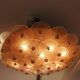 Large Murano gold glass disc ceiling light