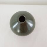 Ovoid soliflore vase in glazed ceramic Signed (Signature to be identified)