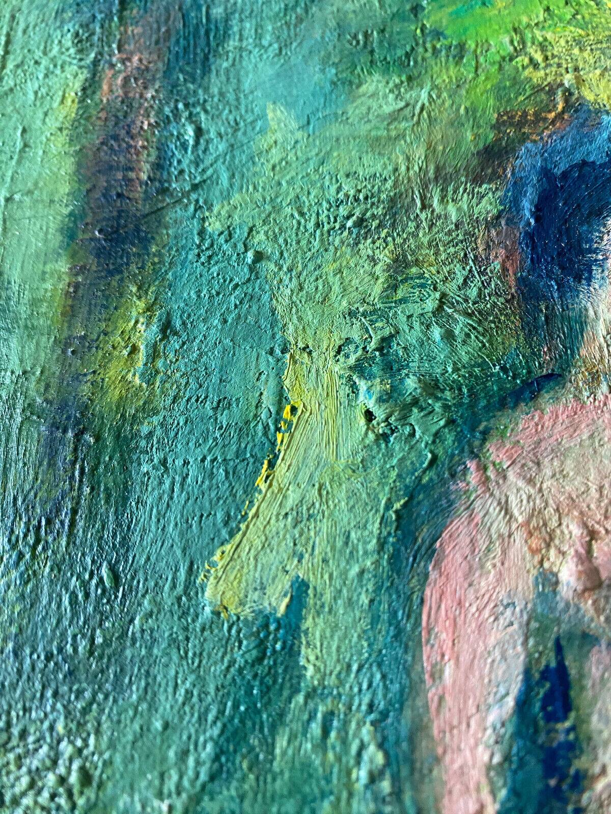 Large painting hst "baigneuses" marcelle guetta-fattal (1922-2009) fauvism