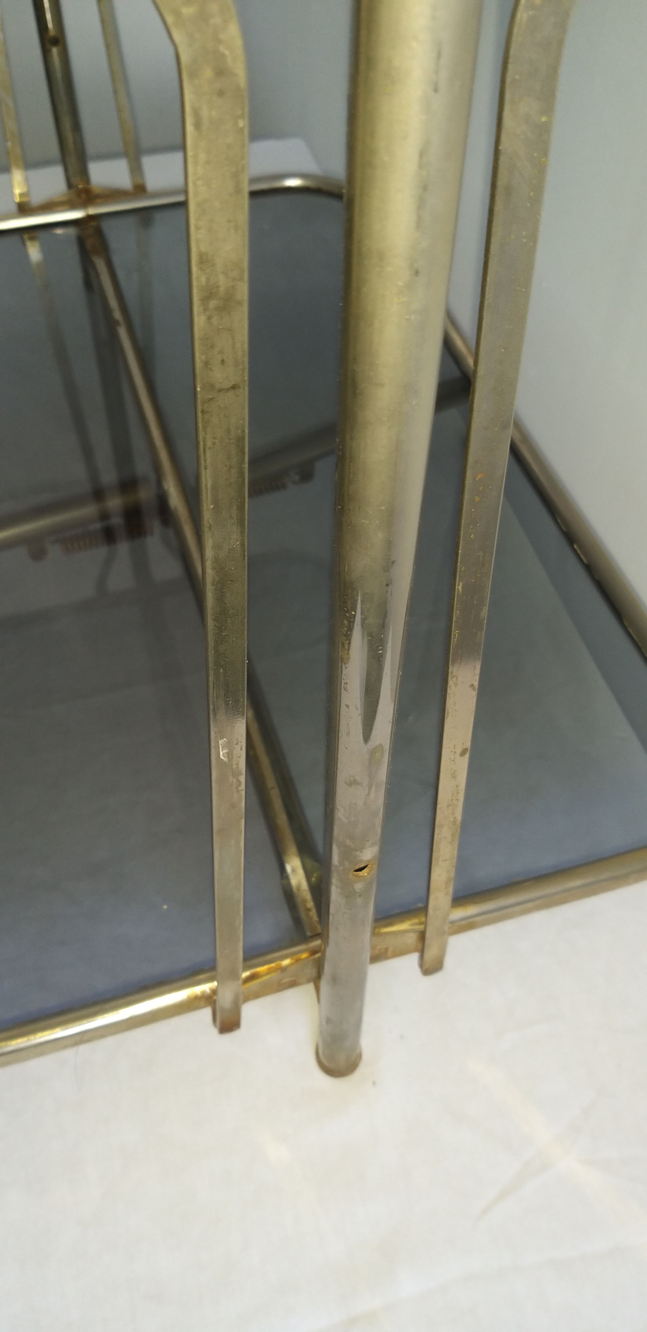 Iron and glass decserte years 70 portable