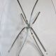 Coffee Table Chrome Spider Legs and Glass 1970s Italy