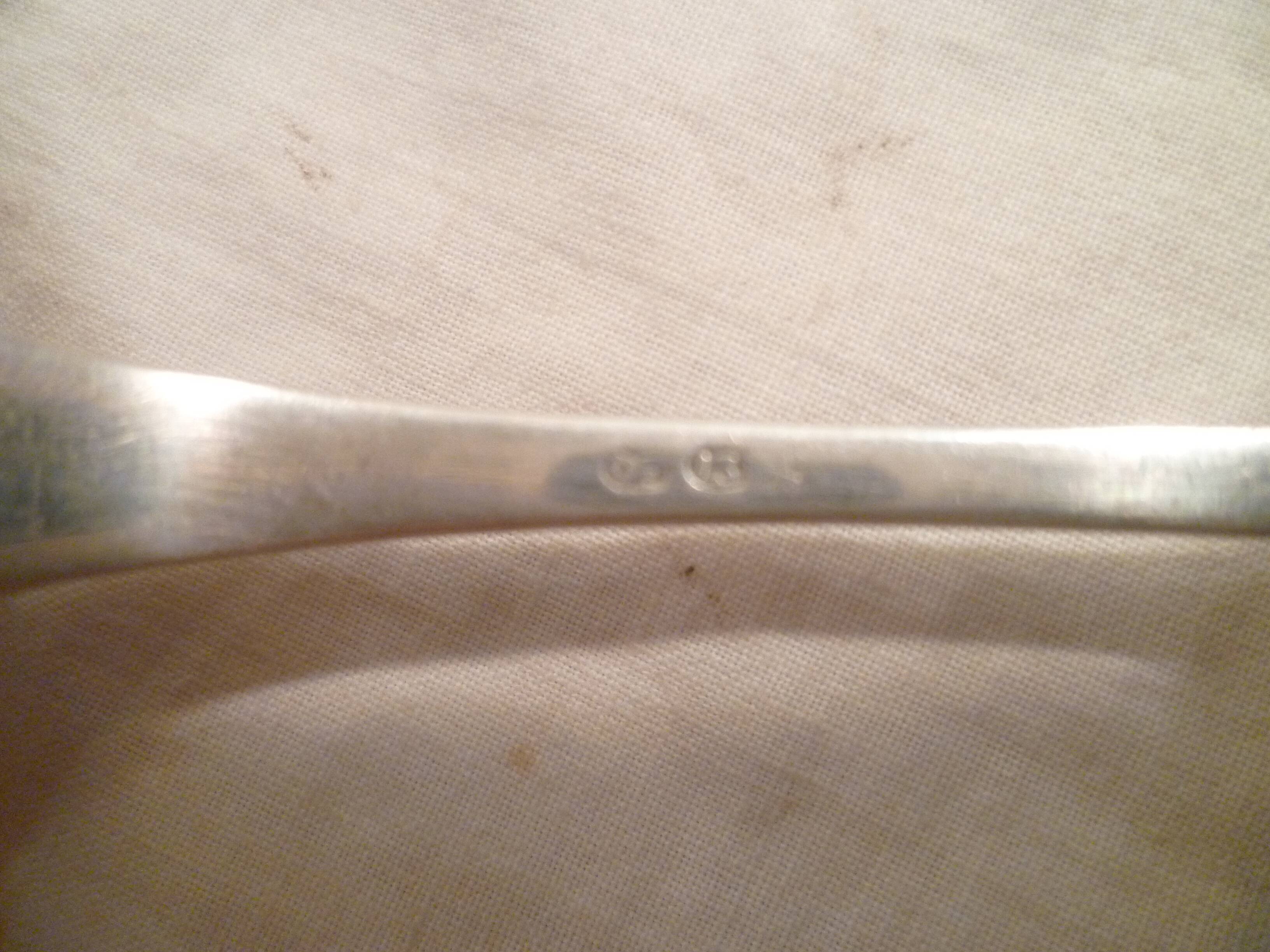 Olive spoon in silver metal df uniplat model