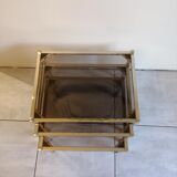 Suite of 3 pull-out tables 70s