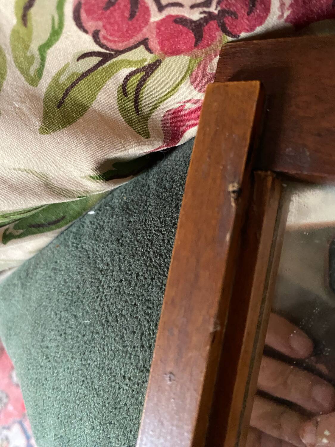 Art Deco wooden and mirror plateau