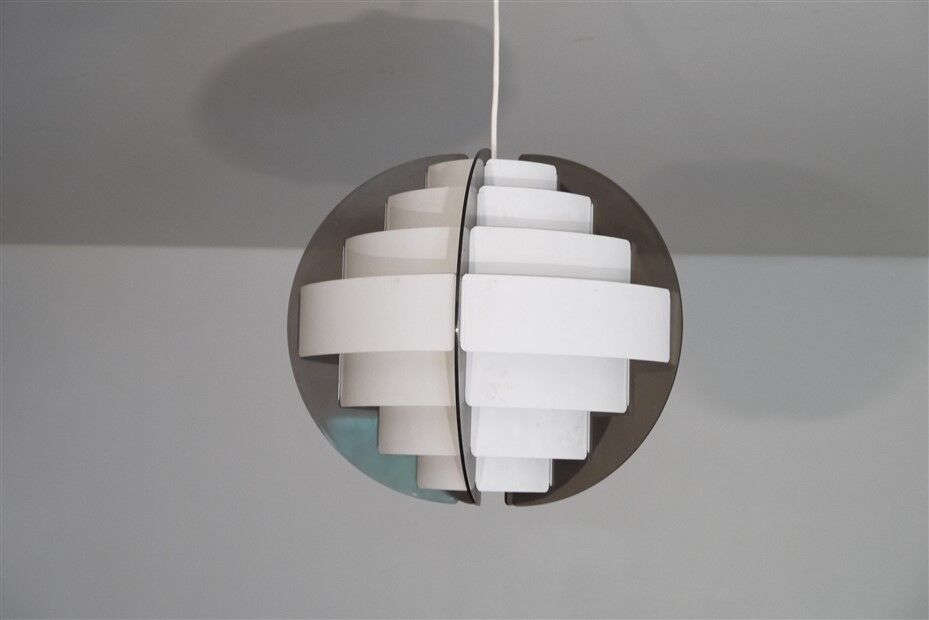 Danish plexi pendant lamp by Brylle and Jacobsen 1970