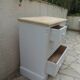 English commode of beautiful craftsmanship enhanced in pearl grey.