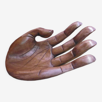 Empty wooden hand pocket