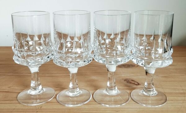 4 verres vin blanc vin cuit cristal taillé Rosenthal Studio Linie Line