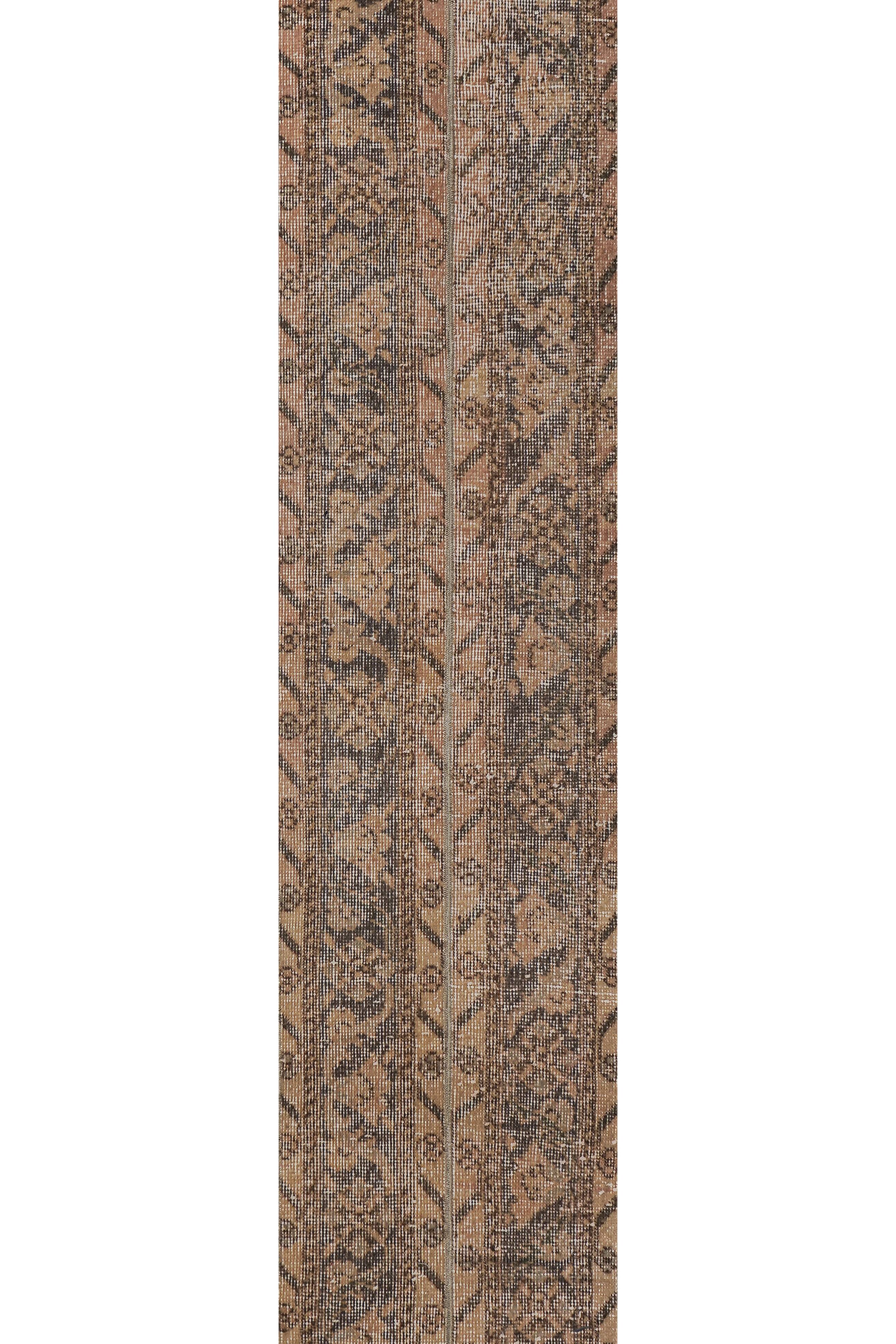 Vintage Turkish Oushak Rug Handwoven 40x711 cm