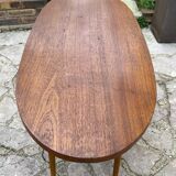 Oval wooden coffee table