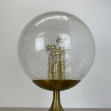Large Hollywood Regency brass globe table lamp, Italy 1970s