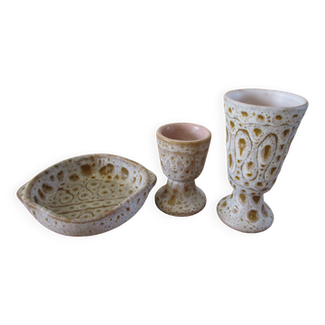 Ensemble de céramiques signées Austry années 60 - 70