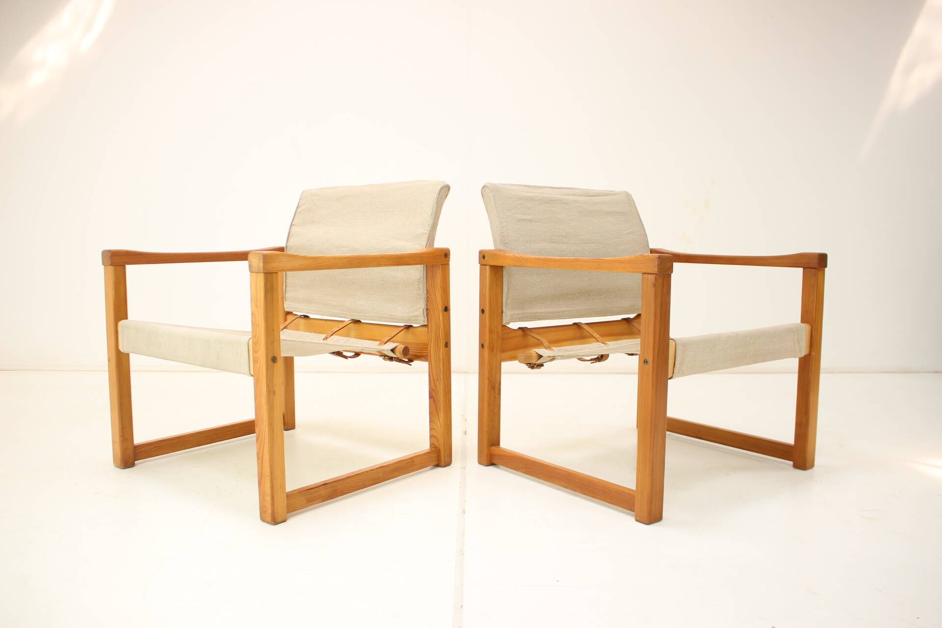 Set of Two Scandinavian Safari Armchairs by Karin Mobring, 1980s