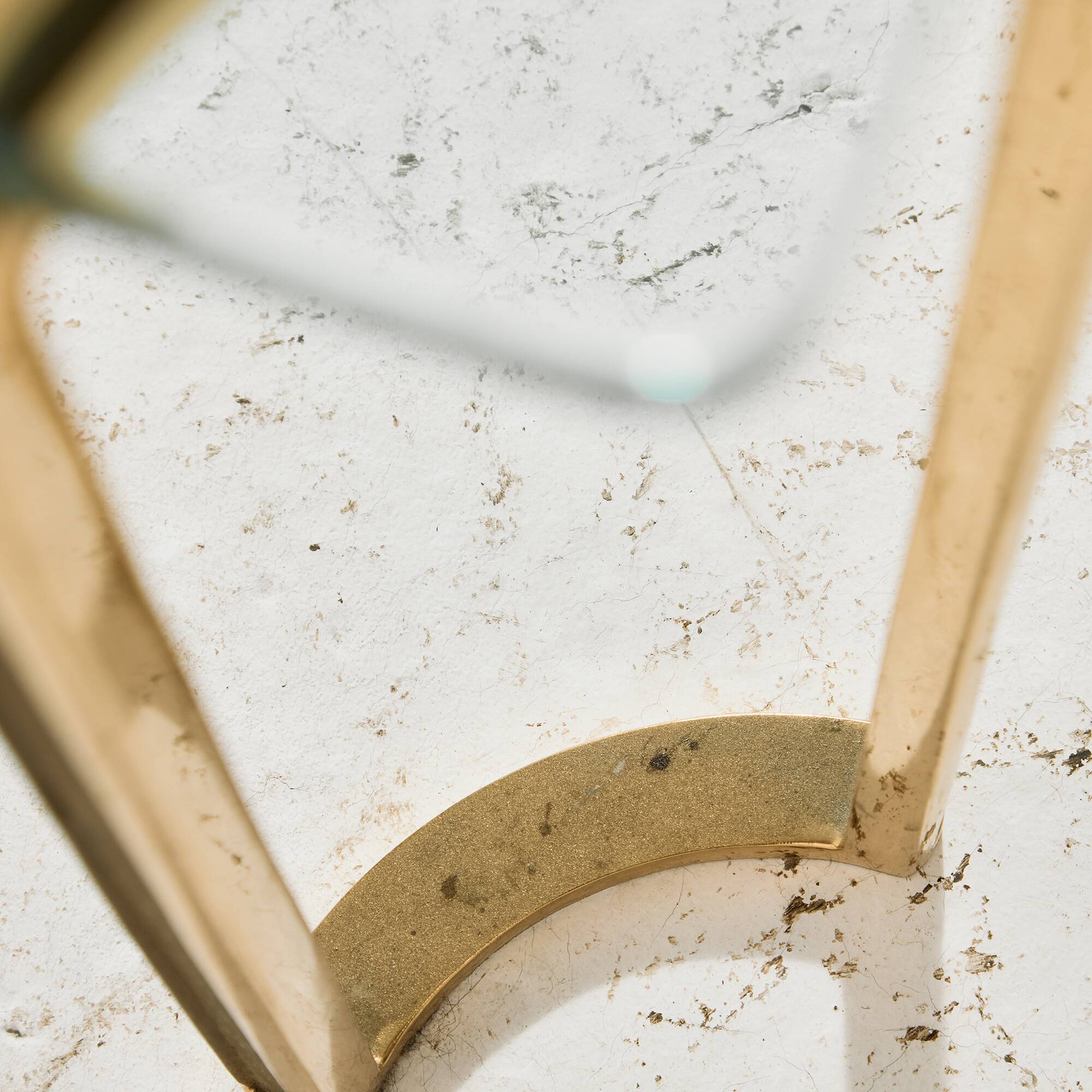 Brass and glass coffee table