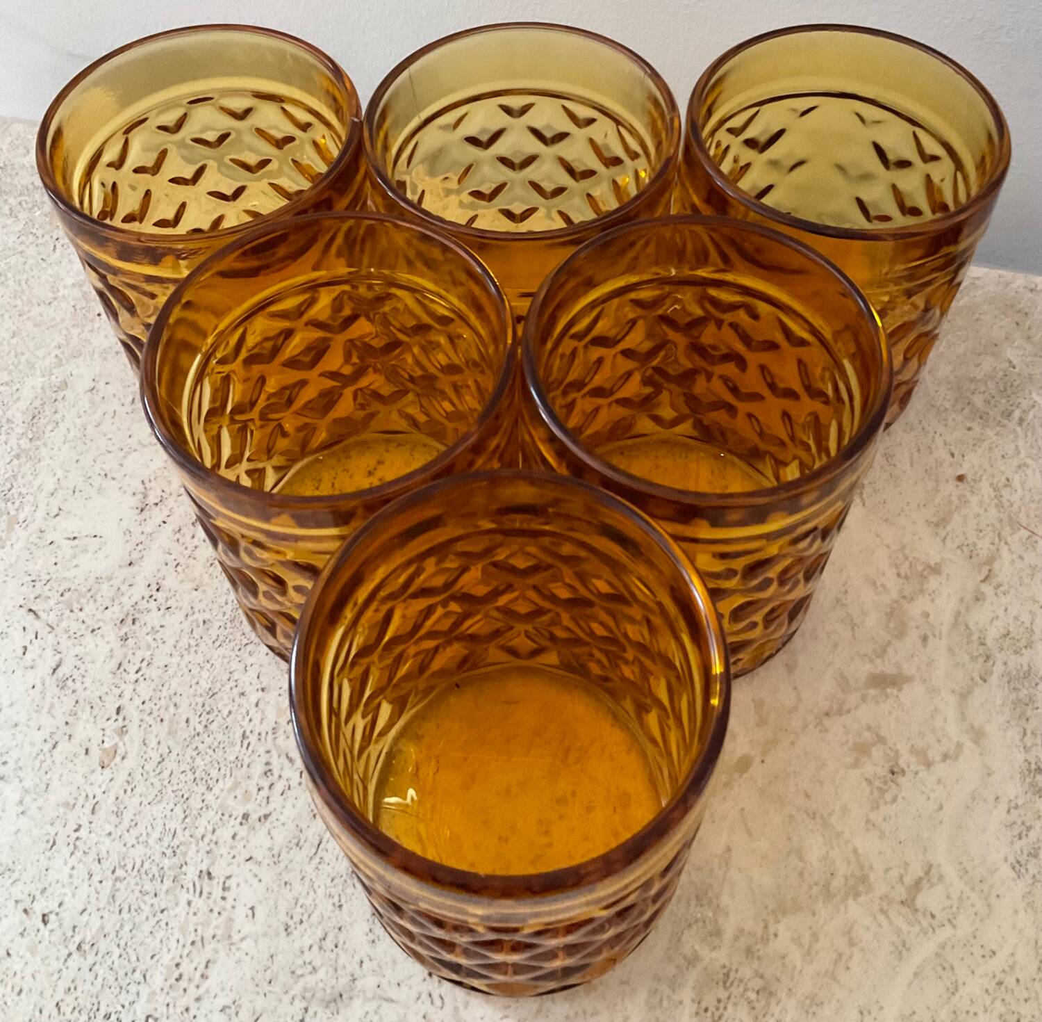 Série de 6 verres Pernod des années 70