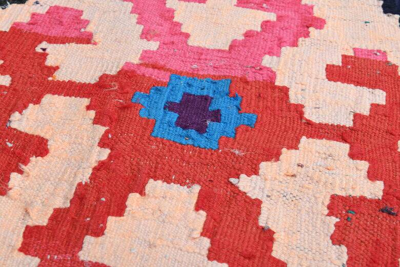 Tapis couloir kilim Oushak à tissage plat 58x268 cm