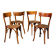 4 chaises bistrot comtoises années 60