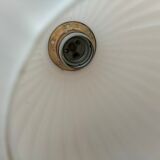 Pair brass and glass chandeliers