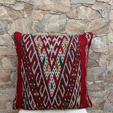Berber Cushion, Vintage Moroccan Rug Cushion Cover, Berber Wool Cushion Covers.