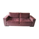 Canapé 3 places en velours "prune" Fabrice Mobilier