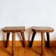 Pair of vintage brutalist stools