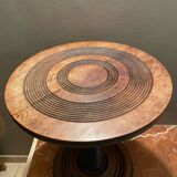 oak pedestal table, press screw model