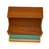 Teak and beech bedside table, Sweden, 1960