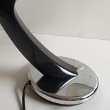 Mid century black and chrome 'Boomerang' lamp from Fase, Madrid, c.1960