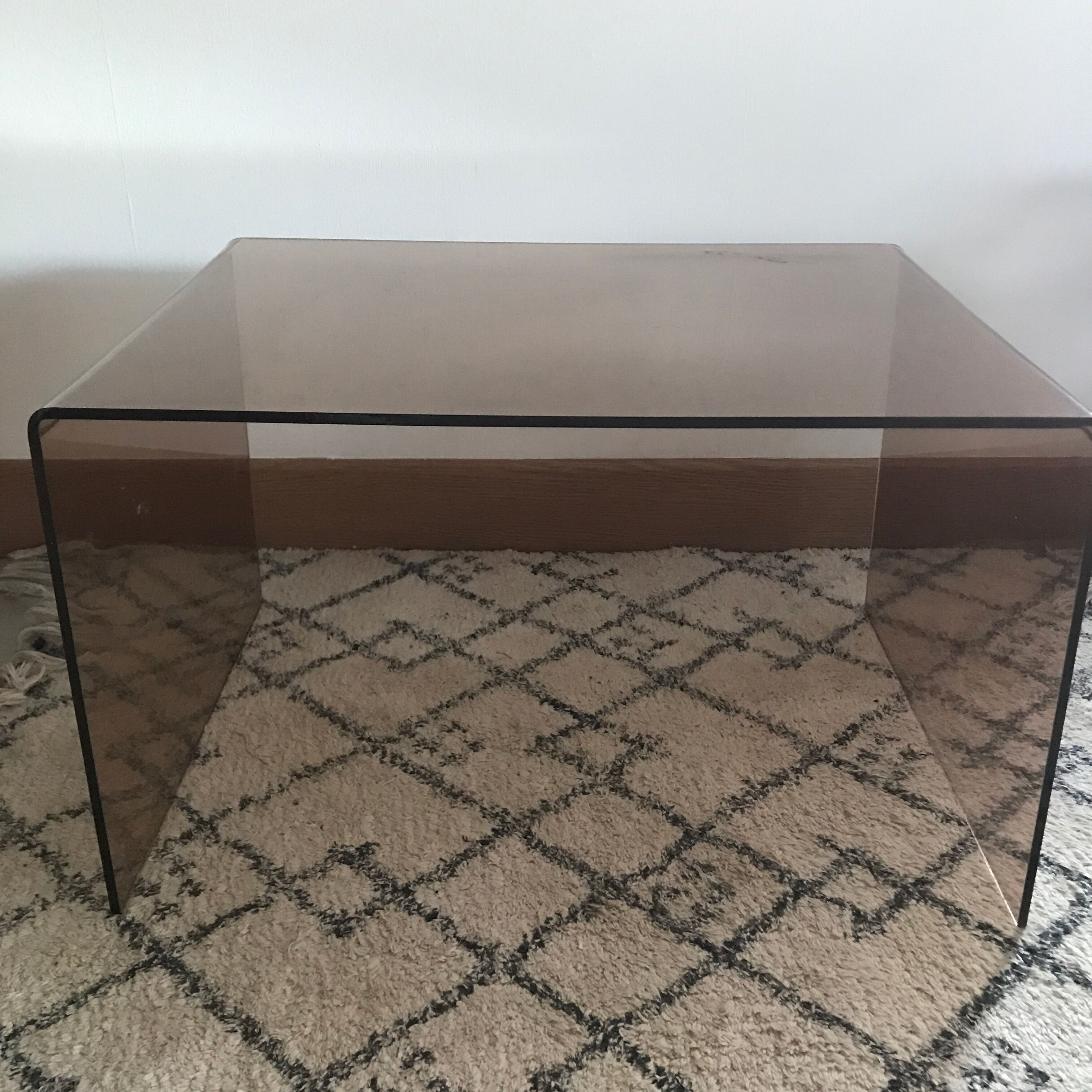 Vintage plexiglas coffee table