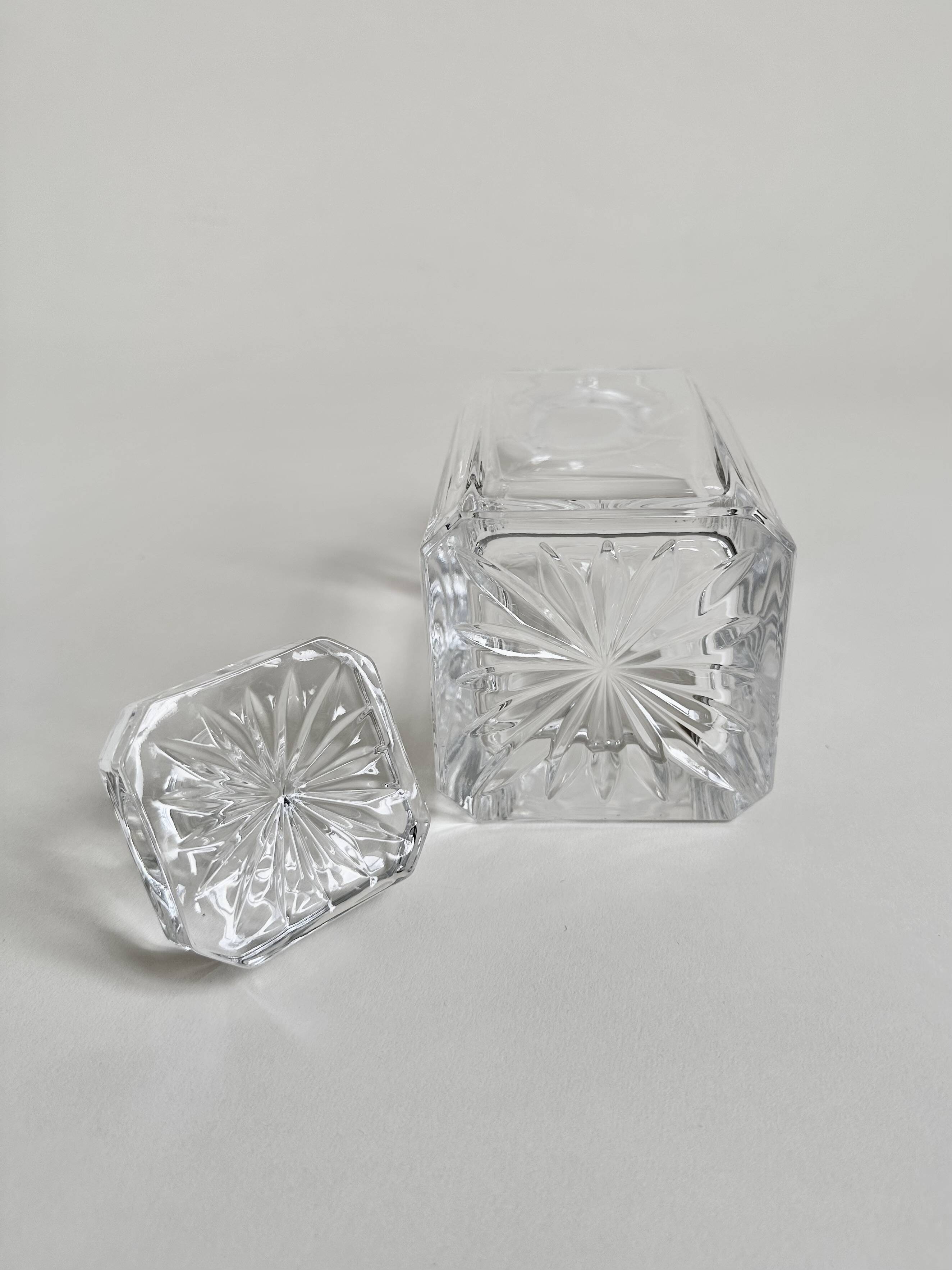 Cut crystal whisky carafe